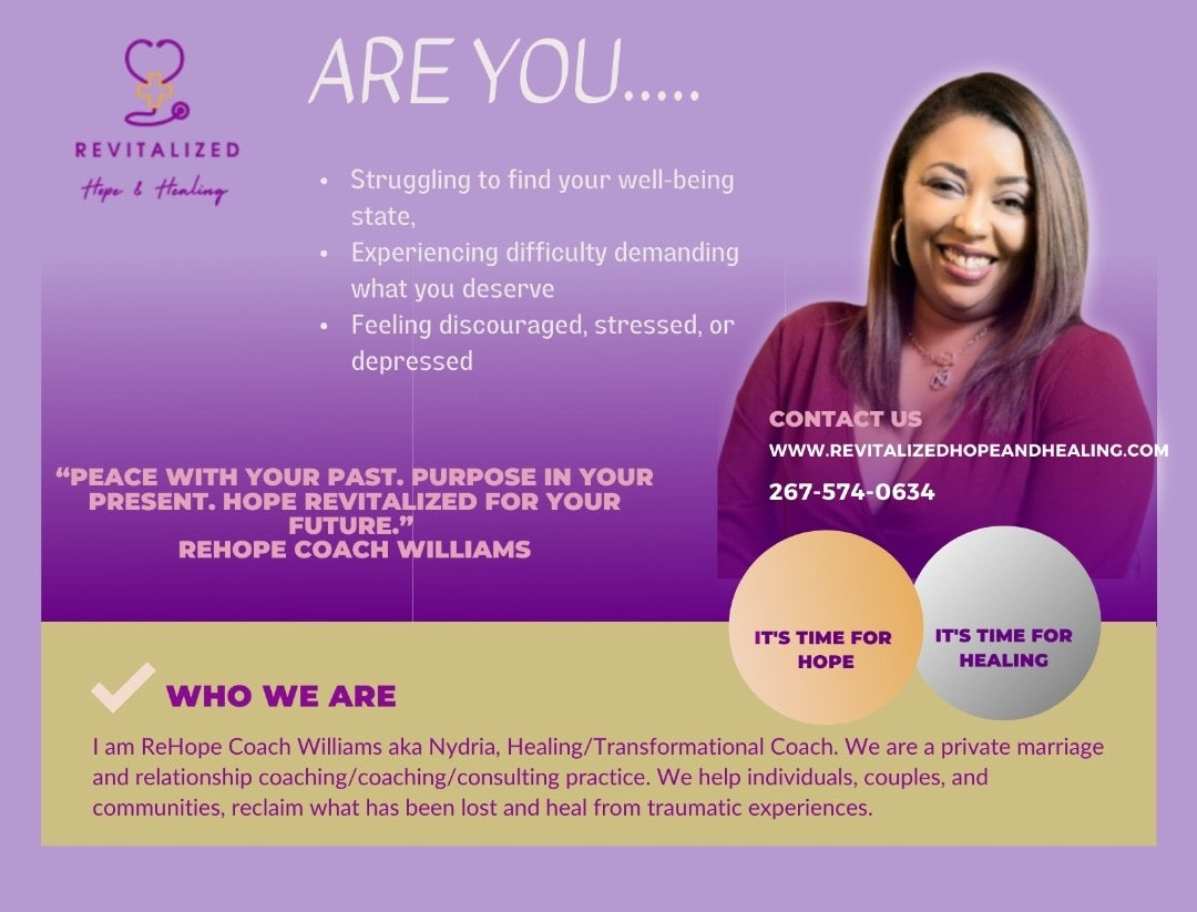 ReHope Coach William's - 5 Step Game Plan to Mental Health Stigmas and Reclaim Your Future