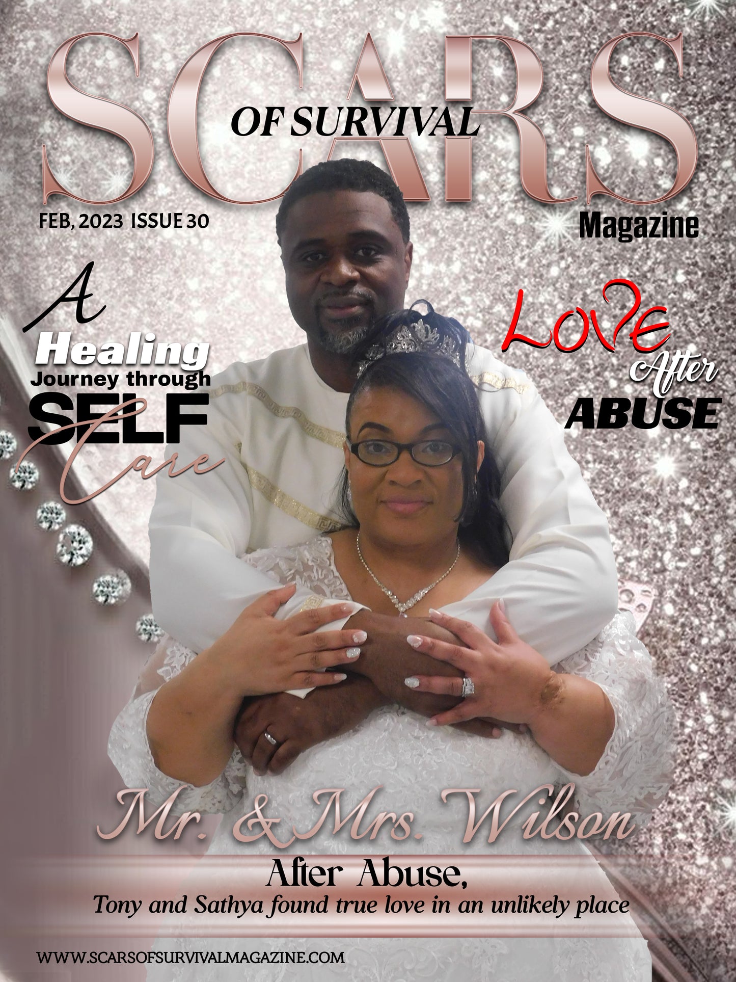 FEBRUARY 2023 ISSUE 30- AFTER ABUSE, TONY AND SATHYA FOUND TRUE LOVE IN AN UNLIKELY PLACE- MR AND MRS WILSON